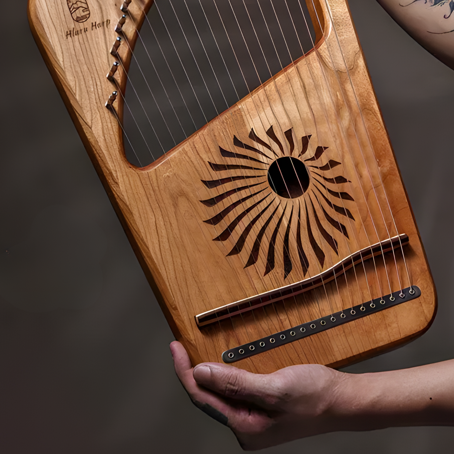 19-string Lyre Harp ’Light on Earth’ design - LYRE-LOE19 - Groove Masters Percussion