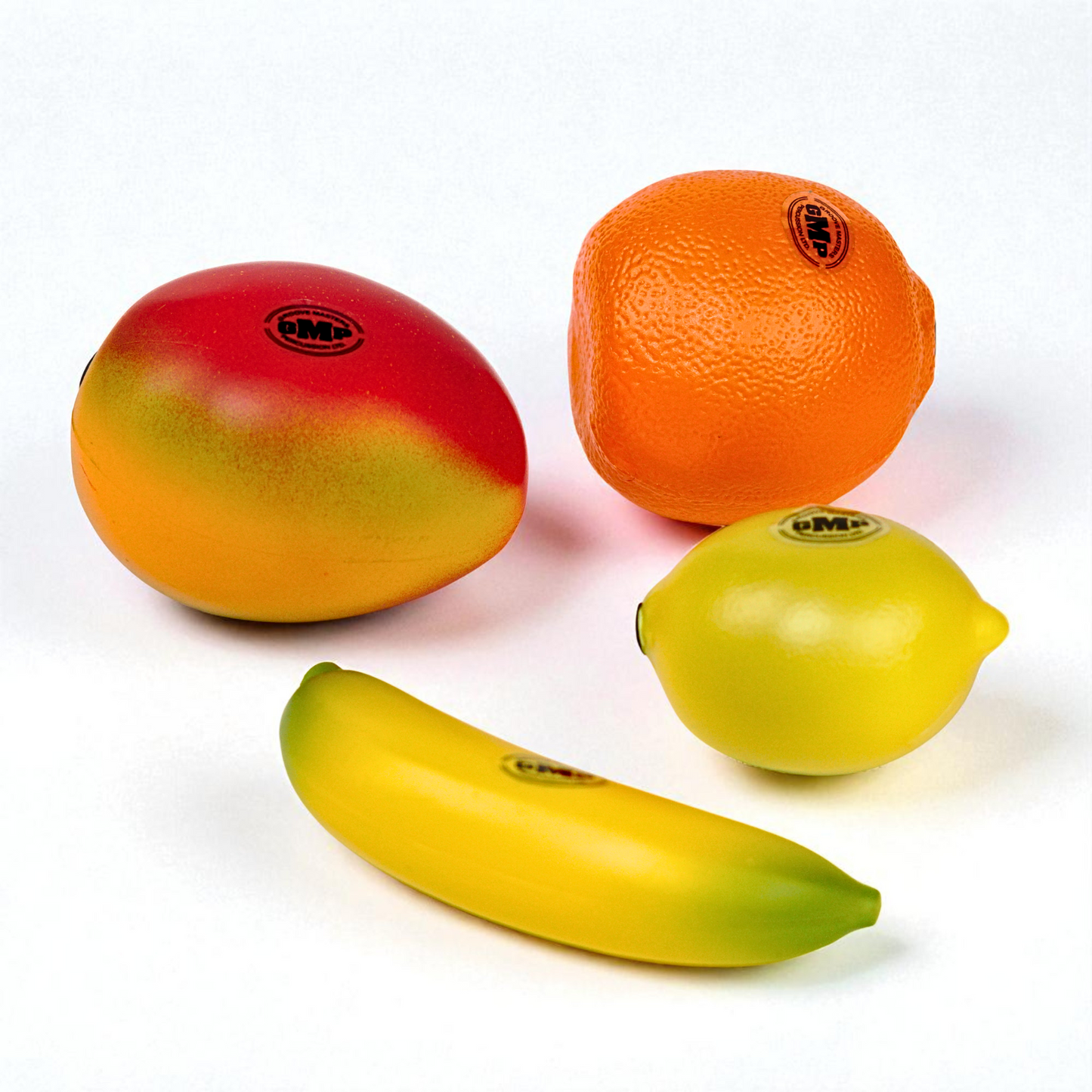 MUSICAL SHAKERS | GMP FRUIT PLASTIC - BANANA ORANGE MANGO LEMON