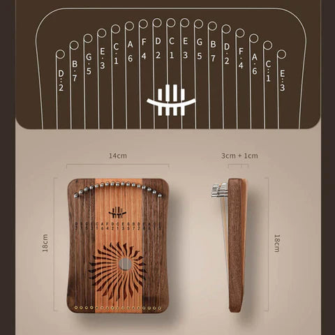 GMP 17-string KaLyre beech - KL17-BEECH - lyre