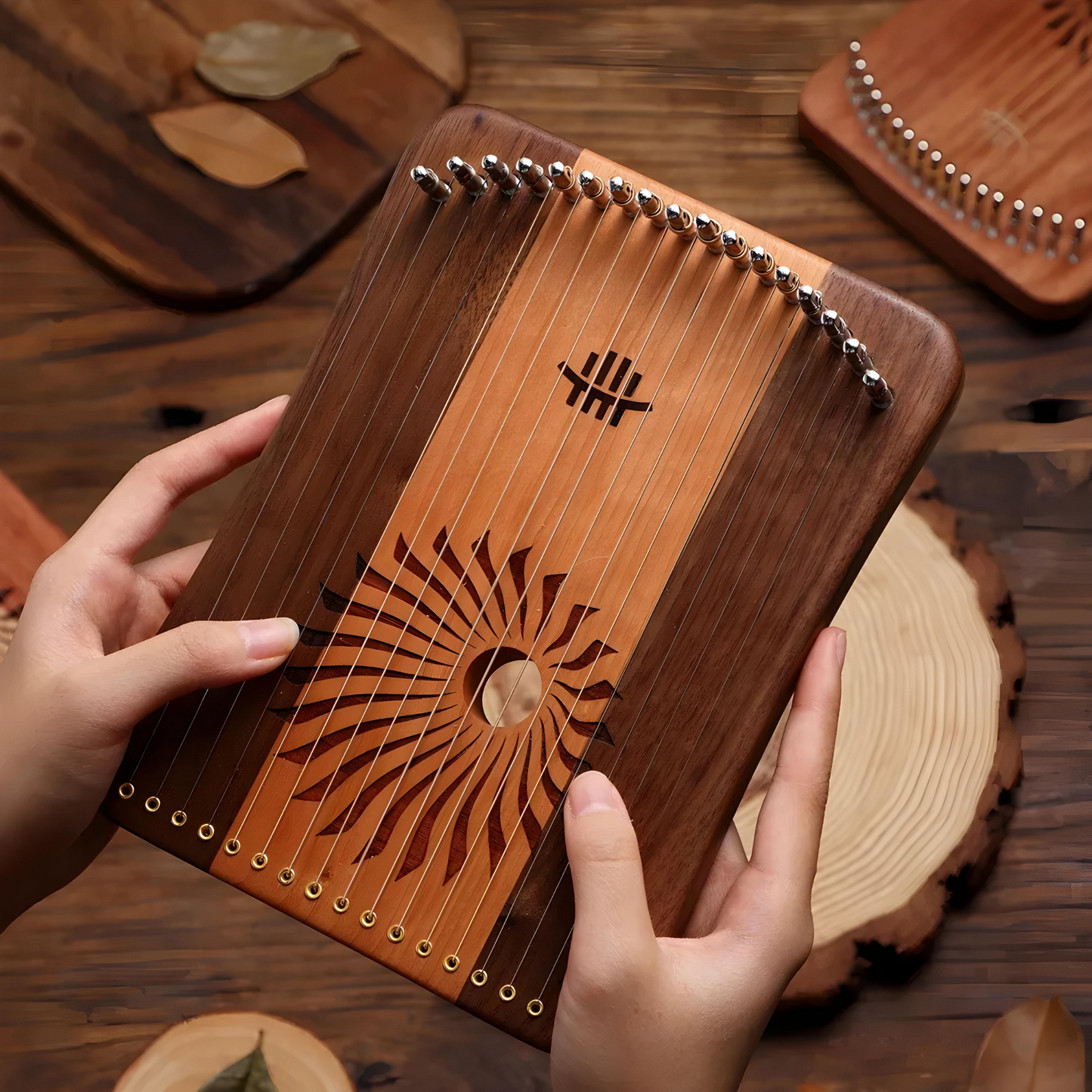 GMP 17-string KaLyre cherrywood - KL17-CHERRYWOOD - lyre