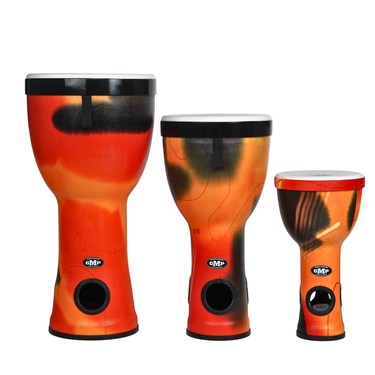 GMP Nesting AirDrums 3-pc Set (Abstract Orange) - NESTDRUM-10C