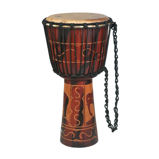 GMP Elephant Carved Djembe - DJ40ZC-B2 (3 sizes)