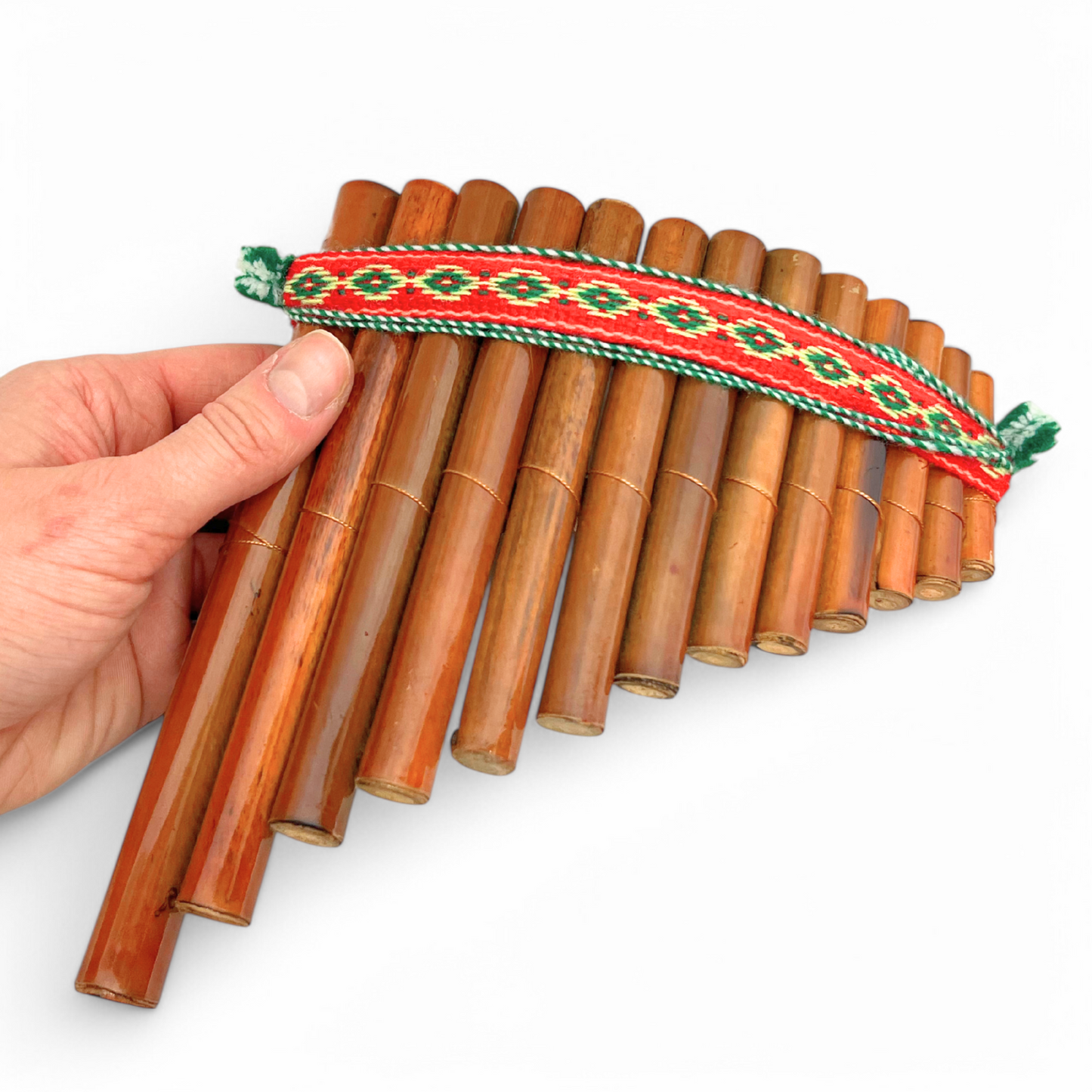 GMP Peruvian Bamboo Pan Flute 3 Sizes - Medium (13-Note) - pan flute