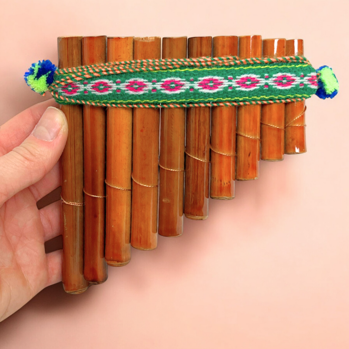 GMP Peruvian Bamboo Pan Flute 3 Sizes - Small (10-Note) - pan flute