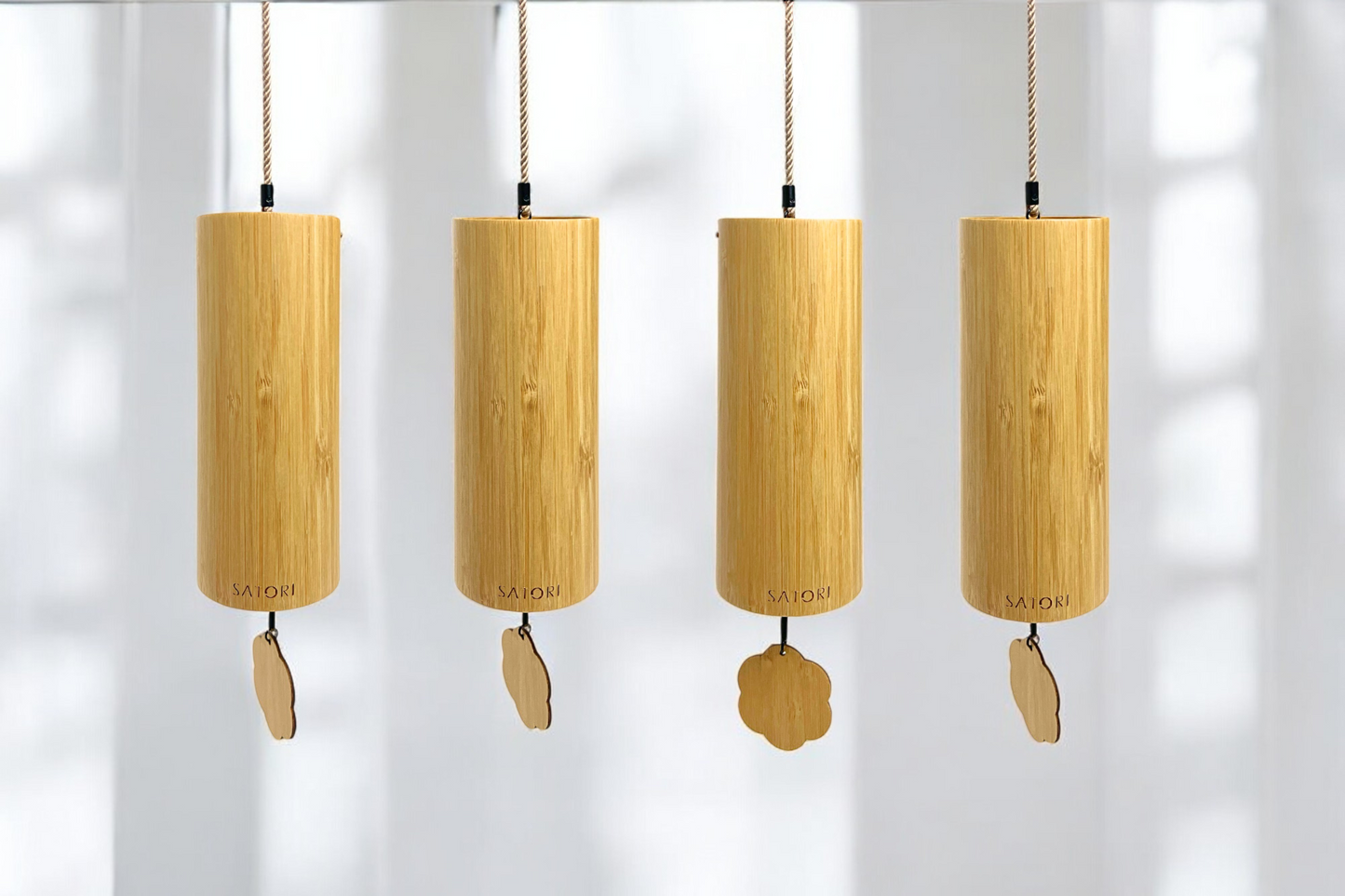 SATORI Bamboo + Aluminum 8-Note Wind Chimes (4 Styles)