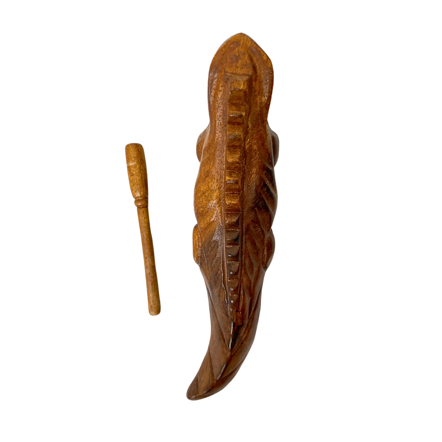 GMP Wooden Iguana Guiro with Scraper 8’’ - B-IGU8L - Groove Masters Percussion