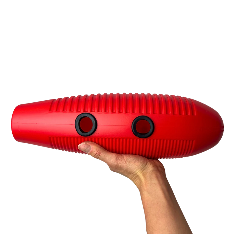 red plastic guiro