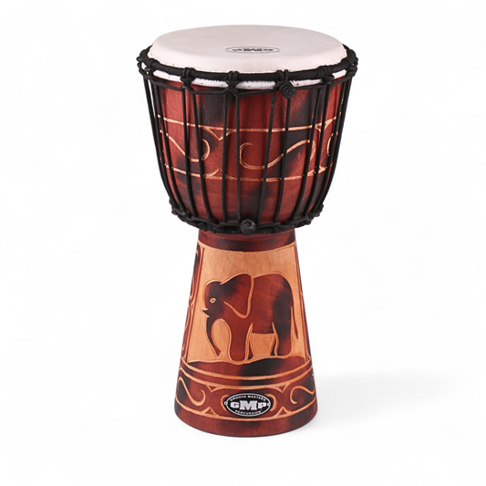 GMP Elephant Carved Djembe - DJ40ZC-B2 (3 sizes)