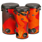 3-Piece Tuneable Tubolo Abstract Orange - TUBO-TU-SET3-10C - Groove Masters Percussion