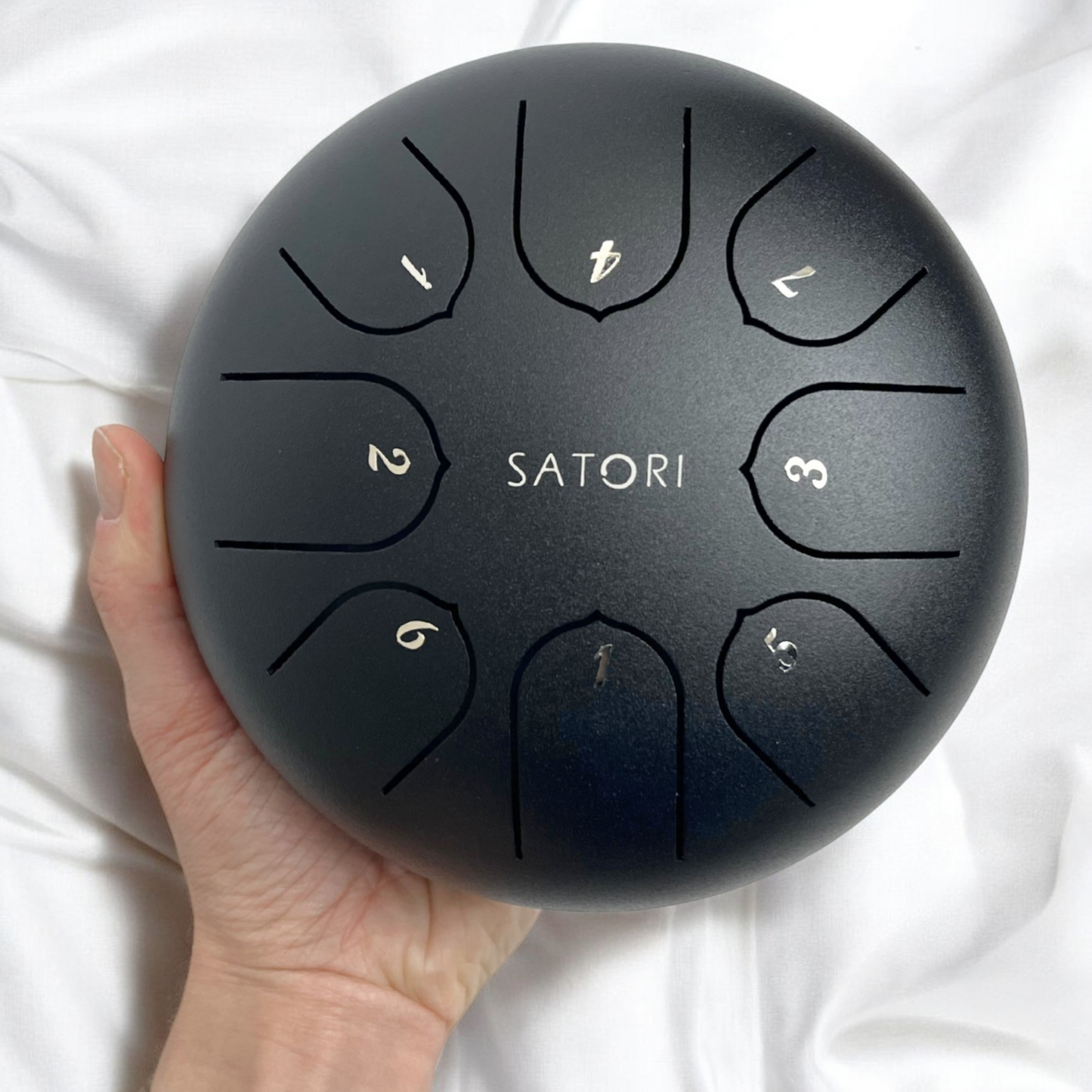 SATORI 6’’ Lotus Mini Tongue Drum / Rain 8-Note Stainless Steel - TDM-TC8-6 - Metal drum