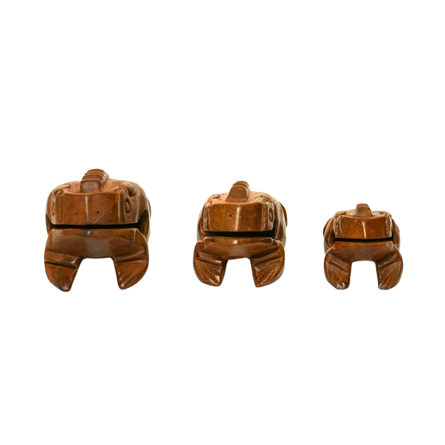 GUIROS | GMP FROG GUIRO FAMILY 3-PIECE SET | HAND-CARVED WOODEN PERCUSSION