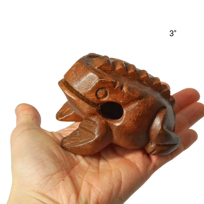 GUIROS | GMP FROG GUIRO FAMILY 3-PIECE SET | HAND-CARVED WOODEN PERCUSSION
