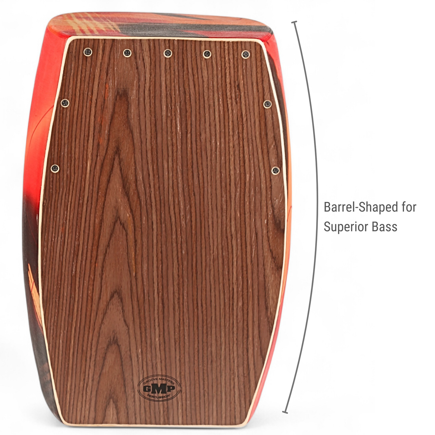 Pro Composite Bass Port Cajon, Abstract Orange - CAJON-PVC-10C