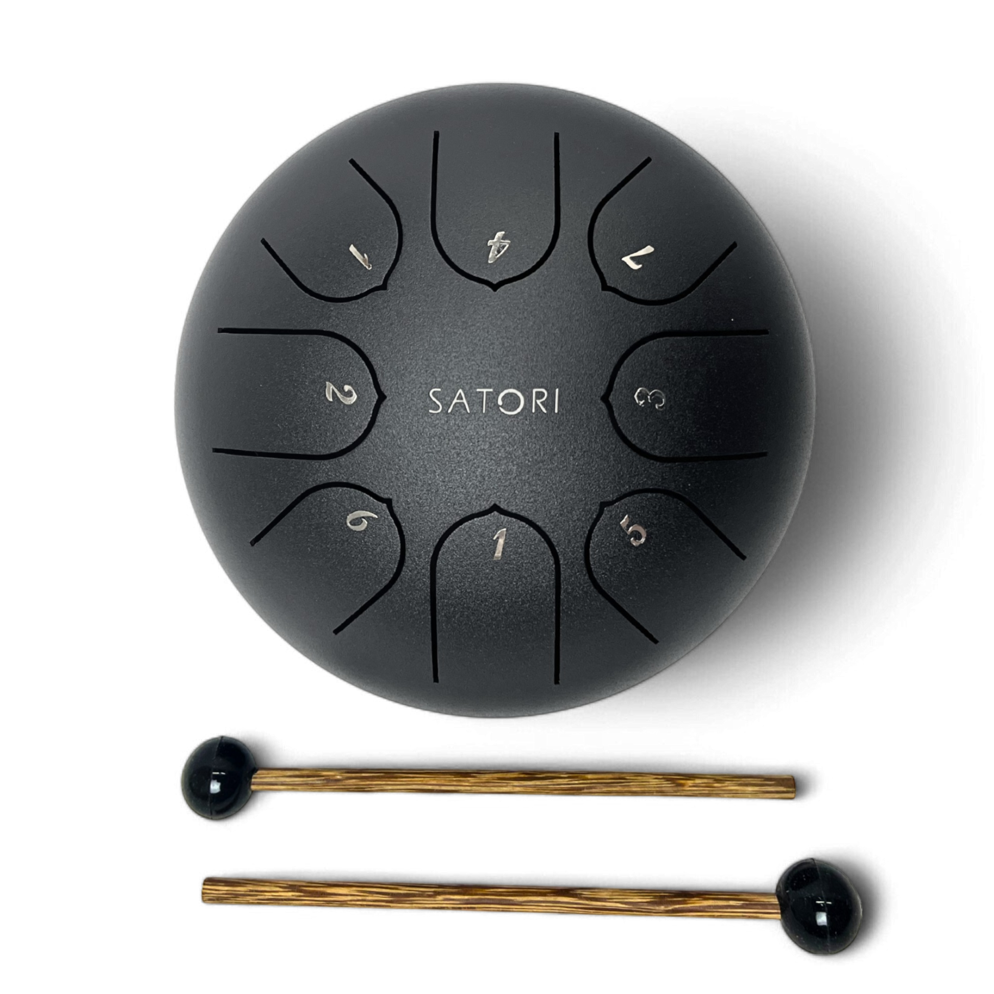 SATORI 6’’ Lotus Mini Tongue Drum / Rain 8-Note Stainless Steel - TDM-TC8-6 - Metal drum