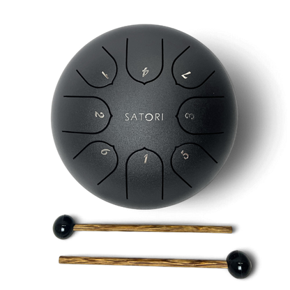 SATORI 6’’ Lotus Mini Tongue Drum / Rain 8-Note Stainless Steel - TDM-TC8-6 - Metal drum