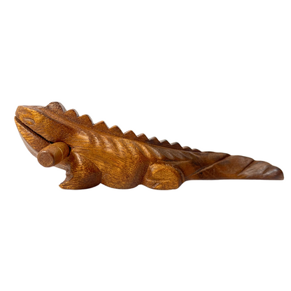 Wooden Iguana Guiro with Scraper, 8" - B-IGU8L