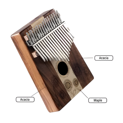 GMP 17-Key Sunflower Acacia & Maple Kalimba / Thumb Piano - KGT17-KOA