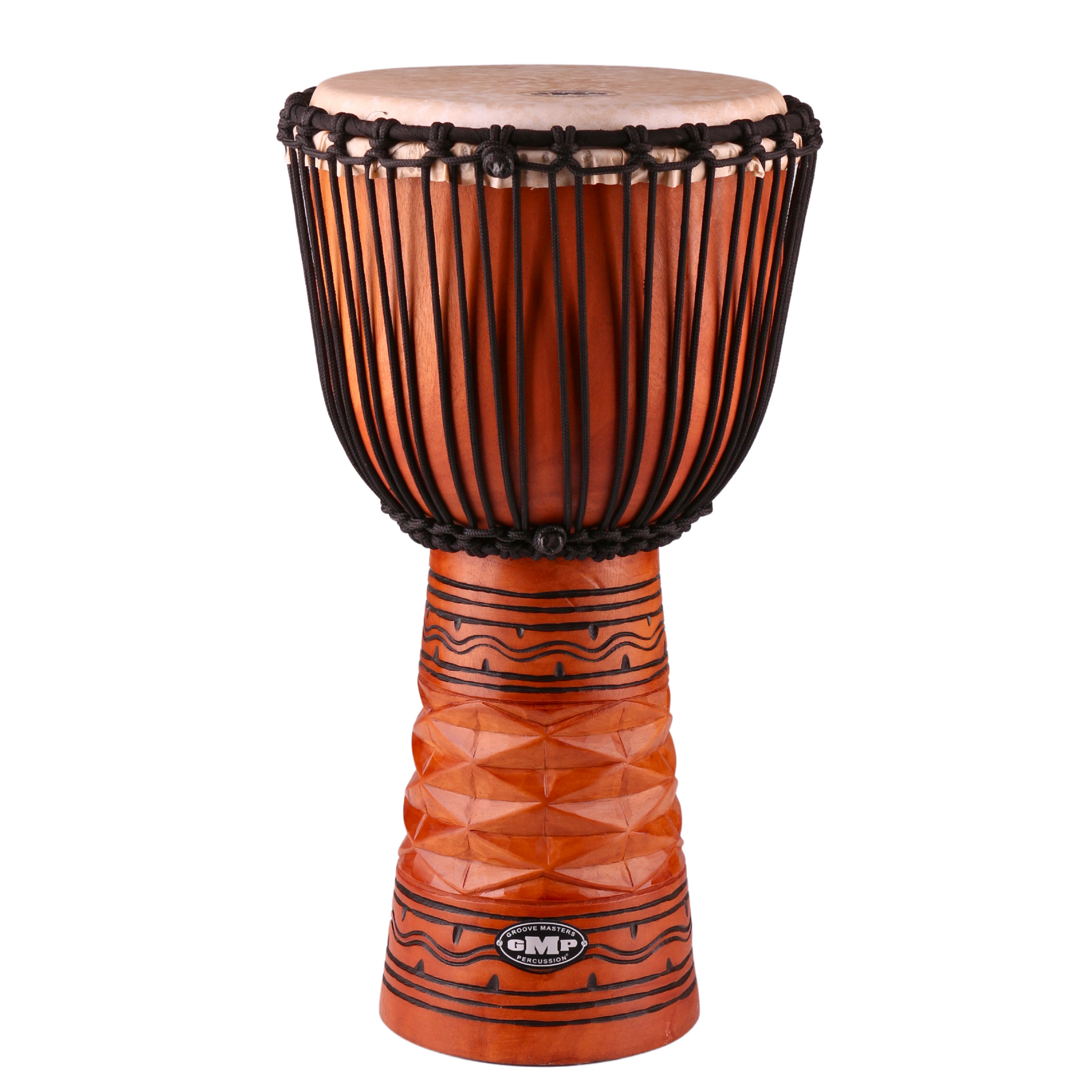 Pro Series Djembe, Diamond Carving Natural 3 Sizes