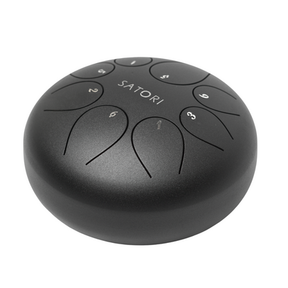 SATORI 8" Round Tongue Drum/Rain Drum, 8-Note (TDM-TY8-8)