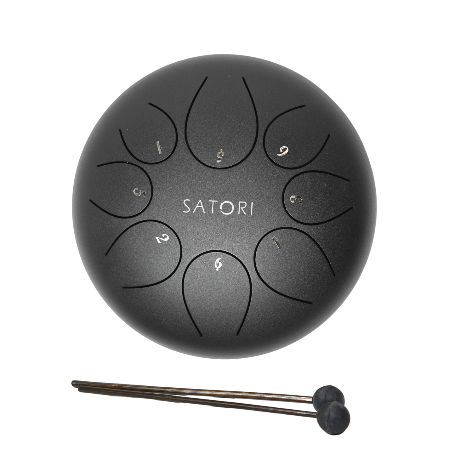 SATORI 8" Round Tongue Drum/Rain Drum, 8-Note (TDM-TY8-8)