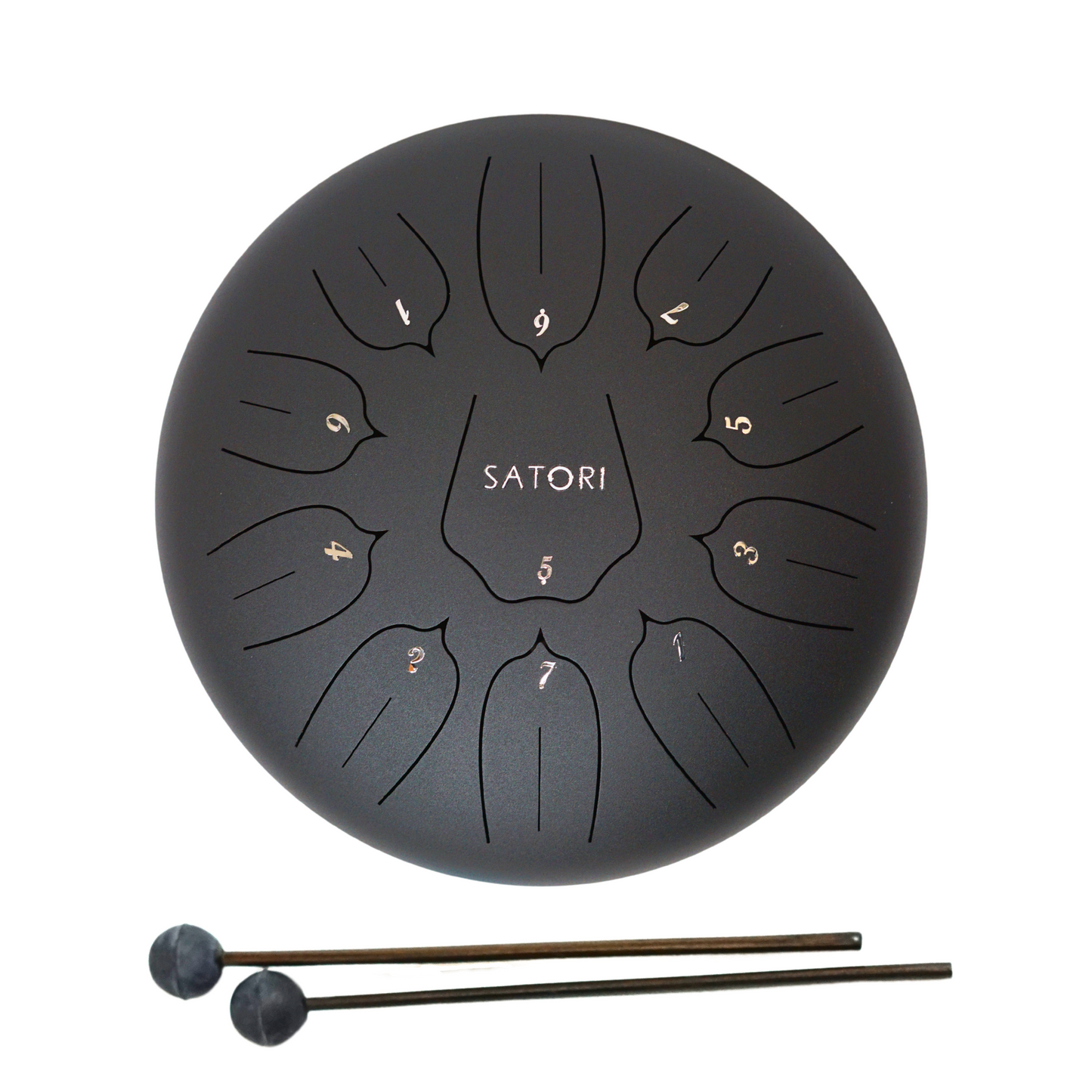 SATORI 12" Lotus Tongue Drum/Rain Drum, 11-Note (TDM-THL11-12)