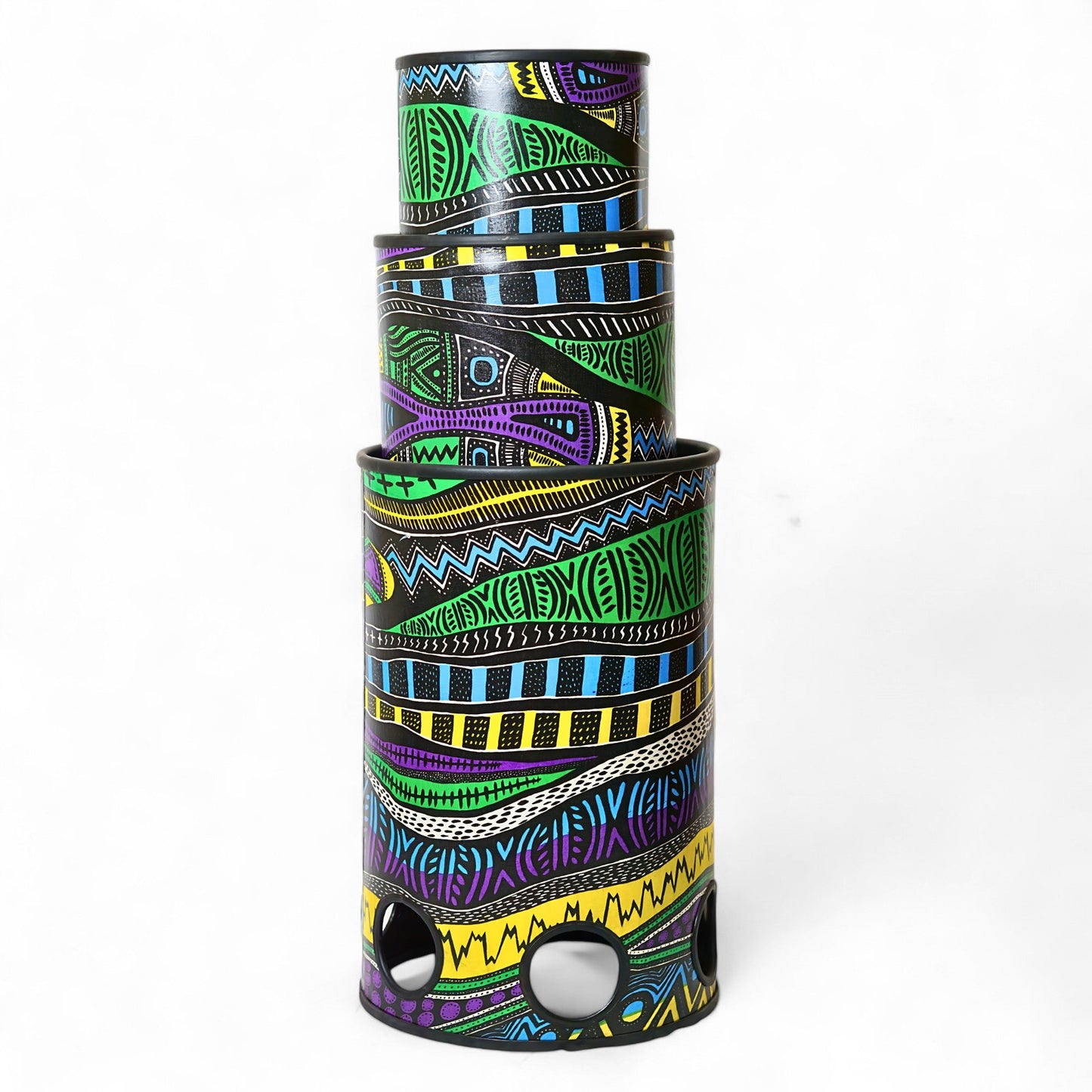 Stackable Tubolo, Caribbean (3 sizes or set) - TUBO(size)-STK-17C