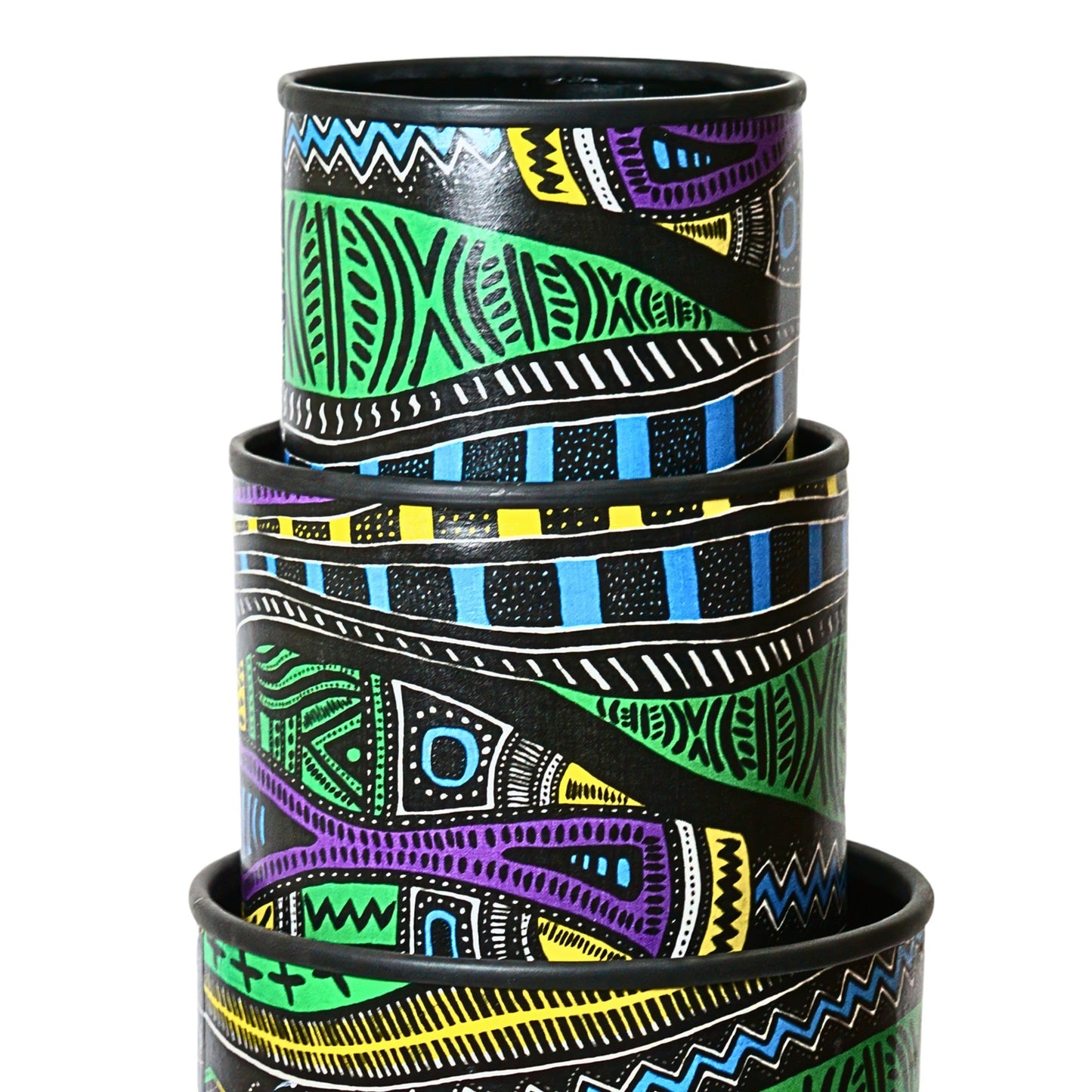 Stackable Tubolo, Caribbean (3 sizes or set) - TUBO(size)-STK-17C