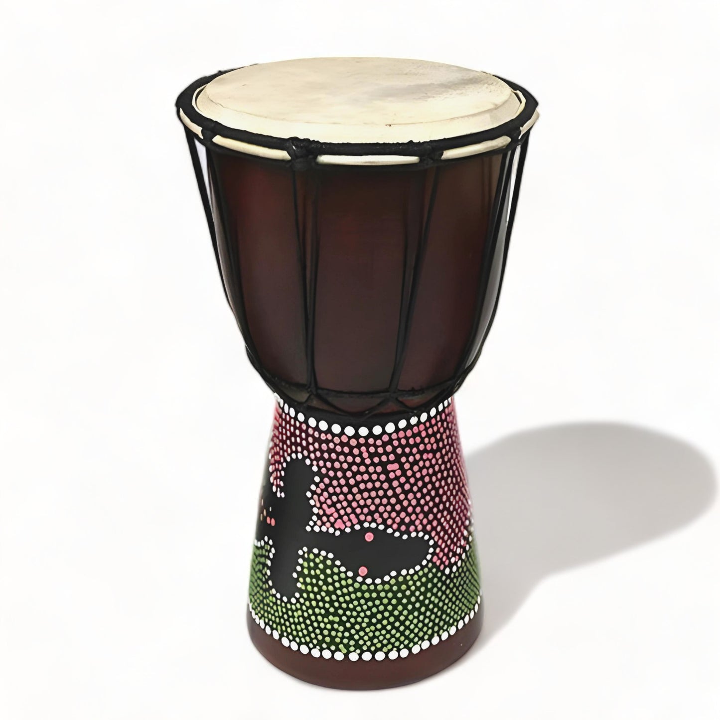 GMP Dot-Painted Mini Djembes | 4 Sizes - 6", 8", 10", 12" Tall