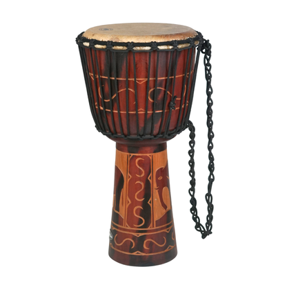 GMP Elephant Carved Djembe - DJ40ZC-B2 (3 sizes)