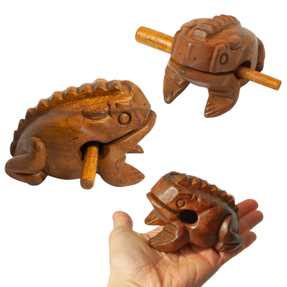 GUIROS | GROOVE MASTERS PERCUSSION FROG GUIRO | HAND-CARVED WOODEN