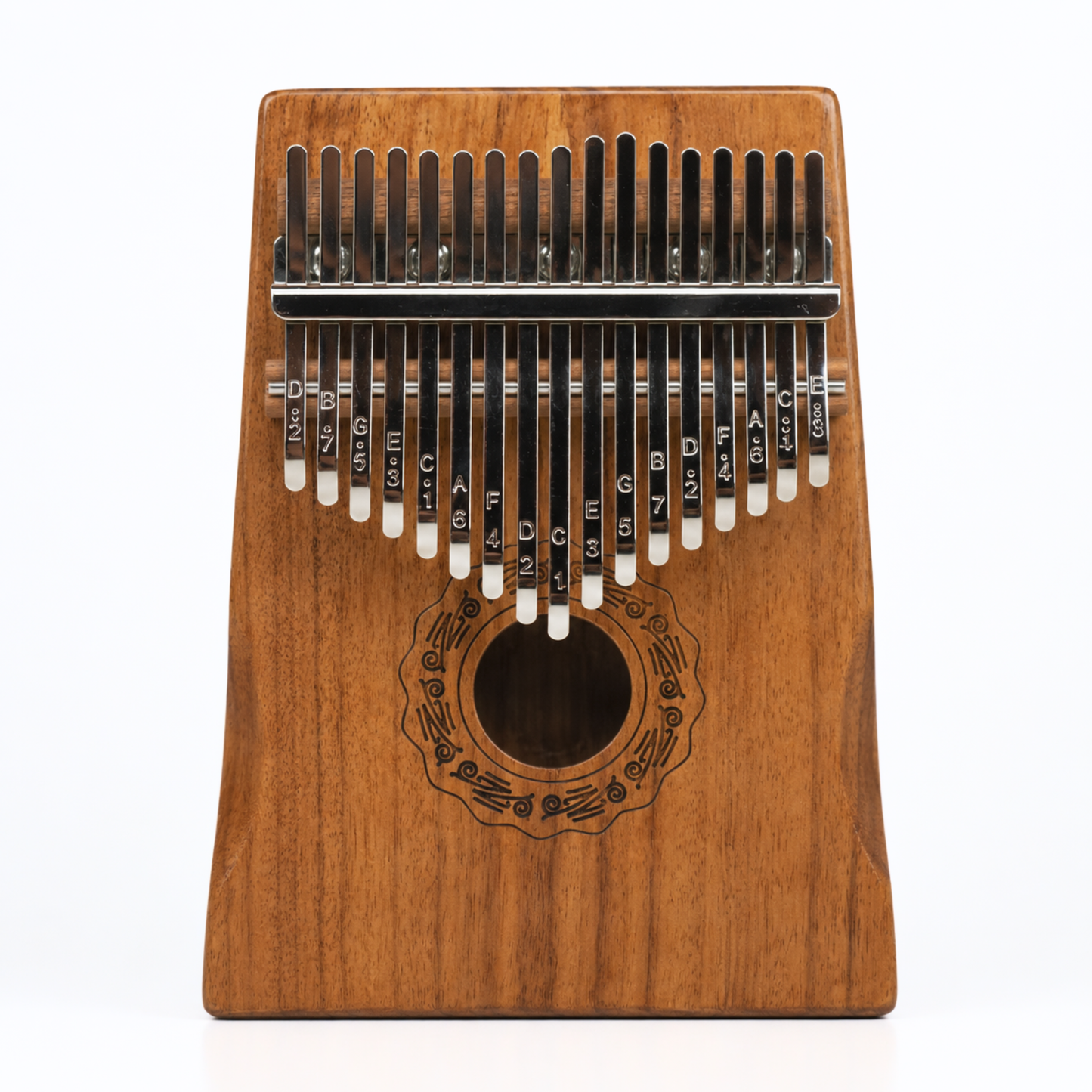 GMP 17-Key Koa Kalimba / Thumb Piano Carved with Palm Rest - KD17-KOA - Groove Masters Percussion