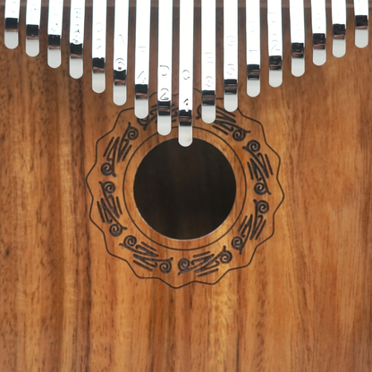 GMP 17-Key Koa Kalimba / Thumb Piano Carved with Palm Rest - KD17-KOA - Groove Masters Percussion