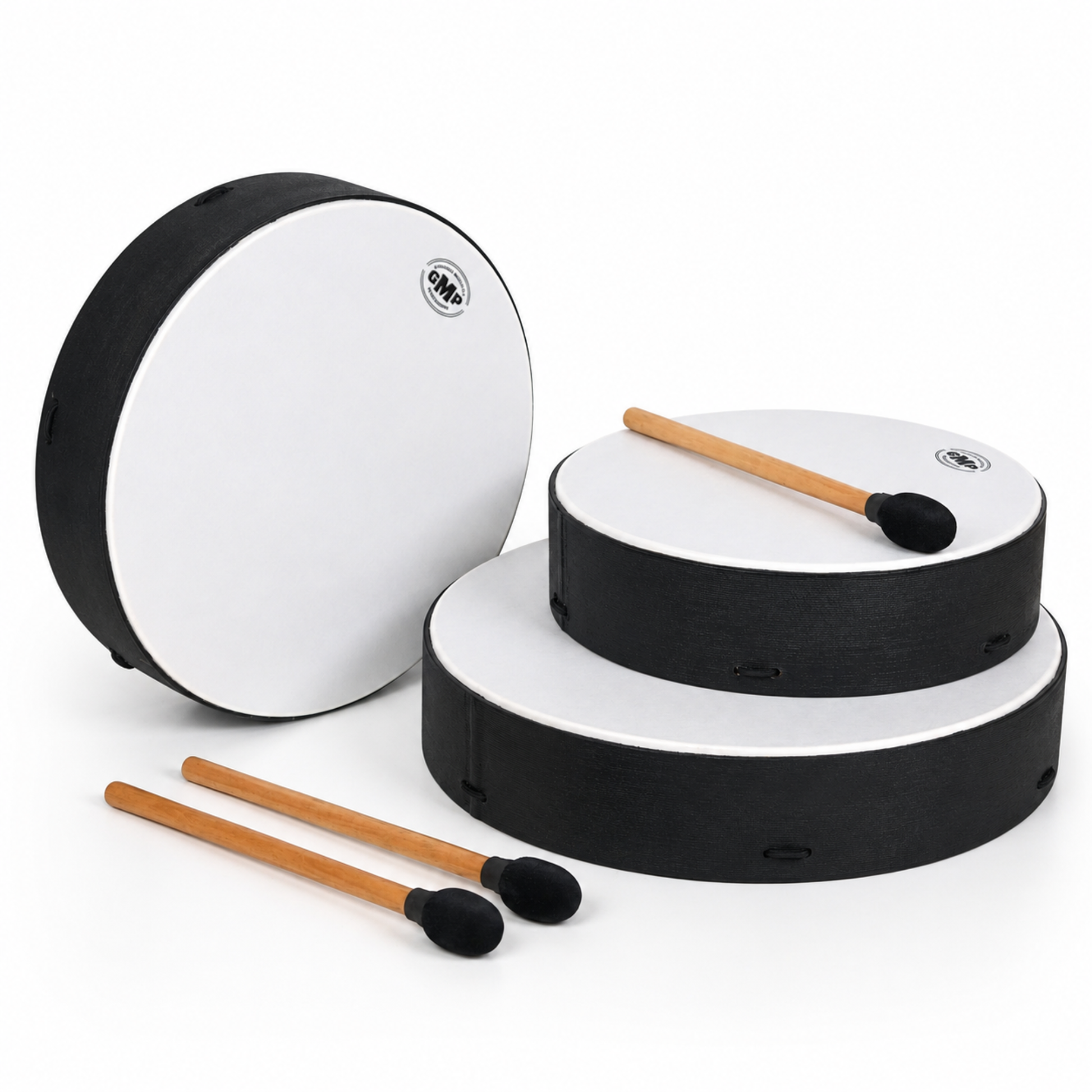 GMP Buffalo Frame Drum with Fiberskin Head - BDFS-(choose size) - Groove Masters Percussion