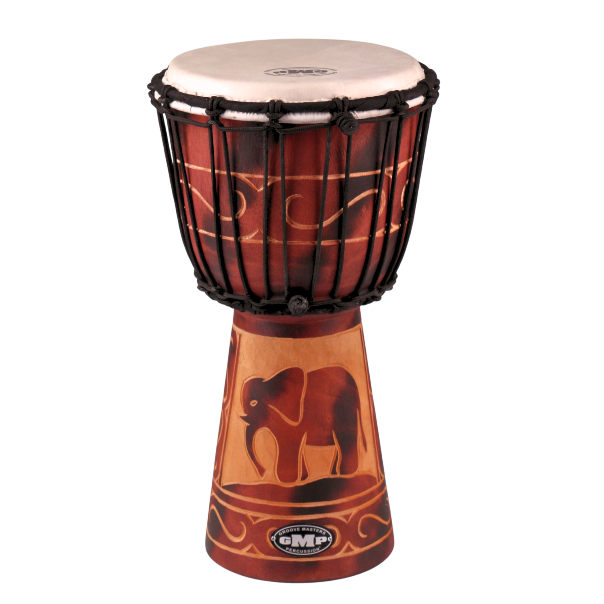 GMP Elephant motif Djembe - DJ(choose size)ZC-B2 - Groove Masters Percussion