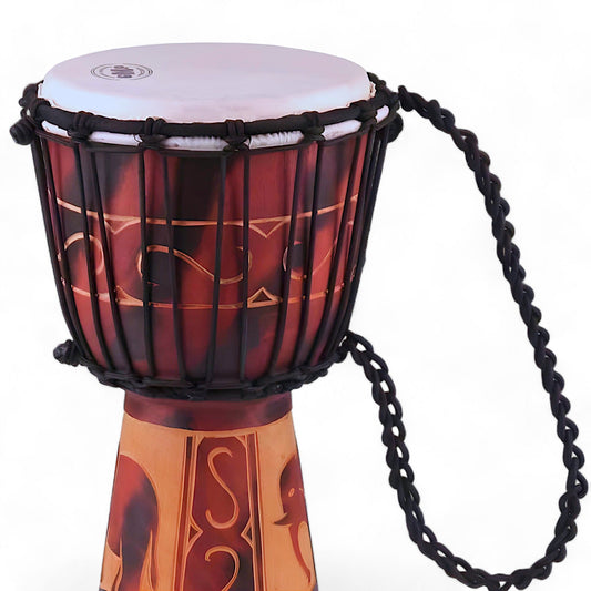 GMP Elephant Carved Djembe - DJ40ZC-B2 (3 sizes)