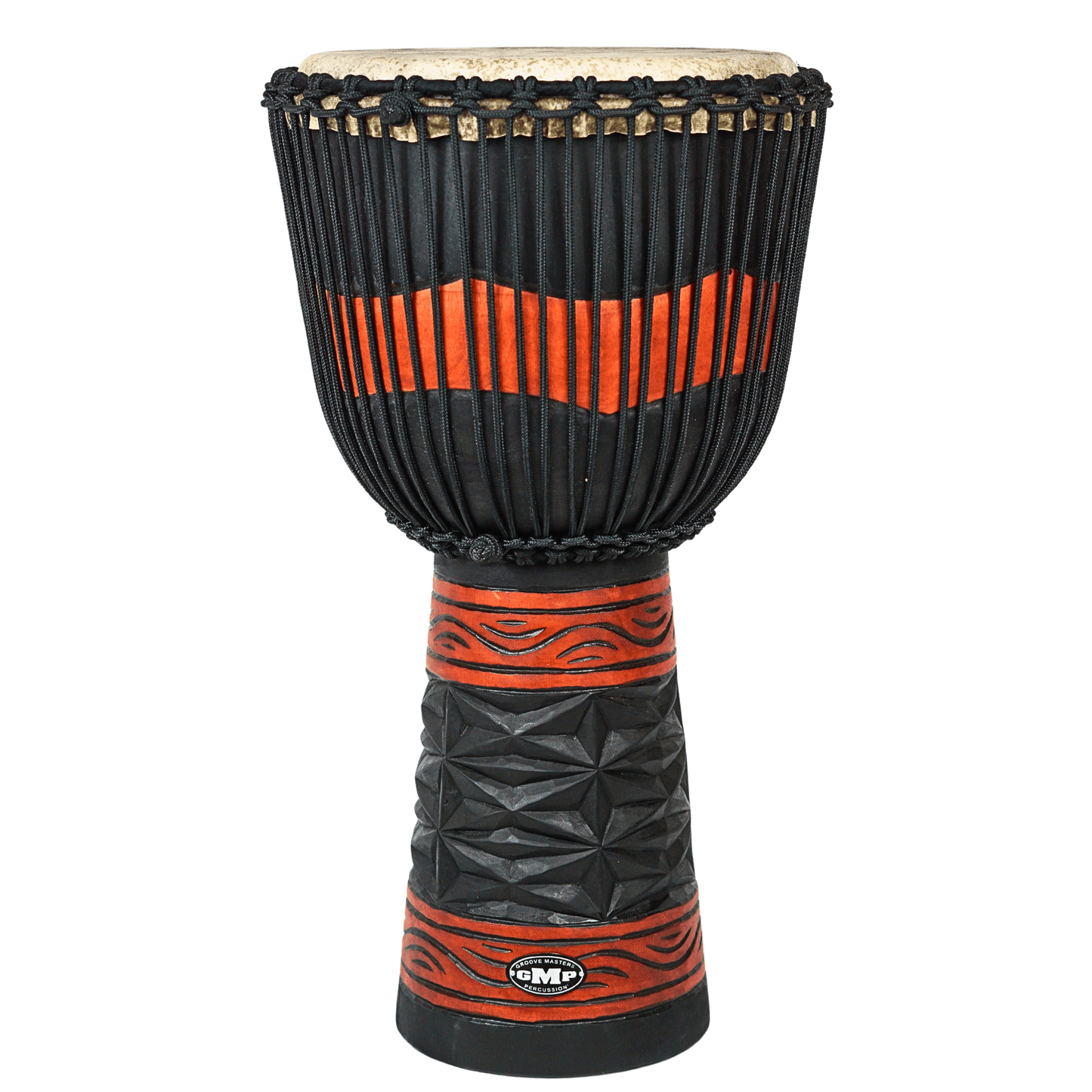 GMP Pro Series Djembe, Red/Black - DAPRO50-4 (3 Sizes)