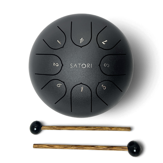 SATORI 6’’ Lotus Mini Tongue Drum / Rain 8-Note Stainless Steel - TDM-TC8-6 - Metal drum