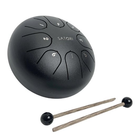 SATORI 6’’ Lotus Mini Tongue Drum / Rain 8-Note Stainless Steel - TDM-TC8-6 - Metal drum