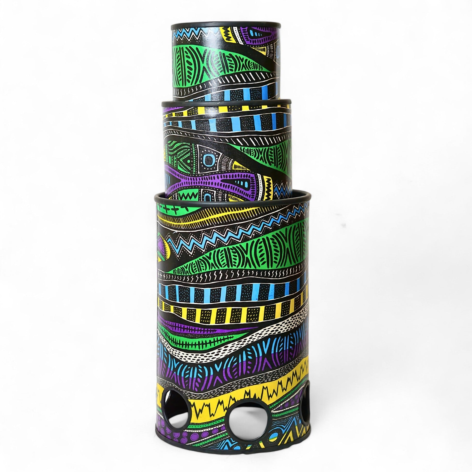 GMP Stackable Tubolo Caribbean (3 sizes or set) - TUBO(size)-STK-17C - Groove Masters Percussion