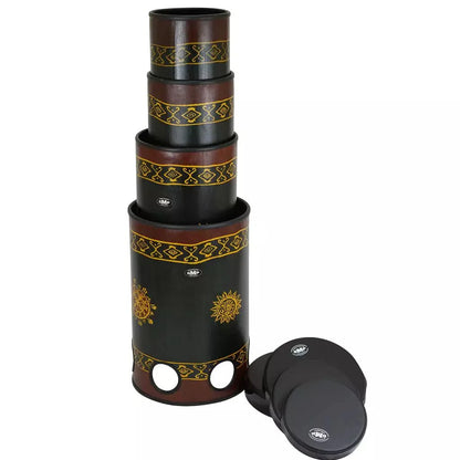 Tubolo, Stackable w/ Pop-Off Head - Baliku Chocolate (3 Sizes & Set) - Empire Music Co. Ltd--Groove Masters Percussion