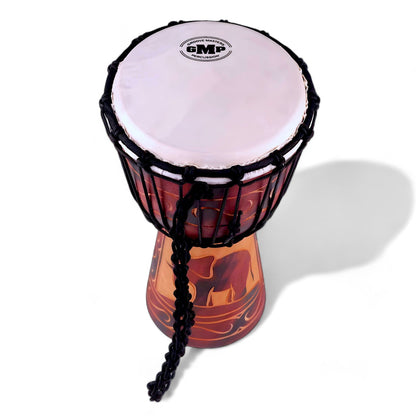 GMP Elephant Carved Djembe - DJ40ZC-B2 (3 sizes)