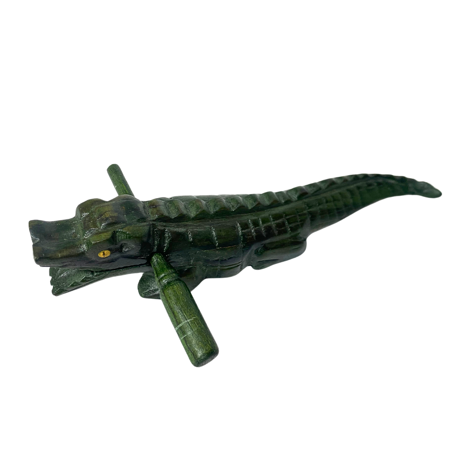 Wooden Crocodile Guiro with Scraper, 10" - B-CRO10L